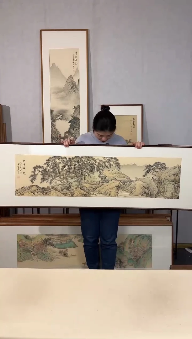 国画手绘*松亭雅境*52*172cm