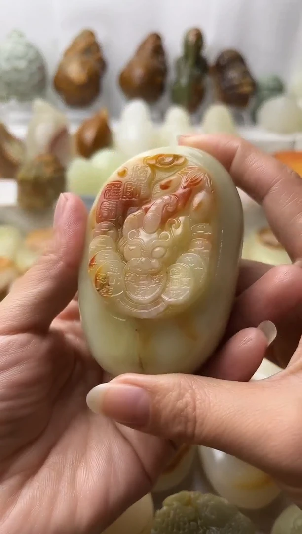 石材方解石棉纹正常不退换貔貅