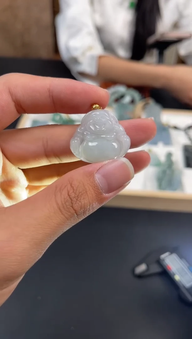 【闪购商品】翡翠吊坠(不含链)18K金镶嵌翡翠吊坠YH-001