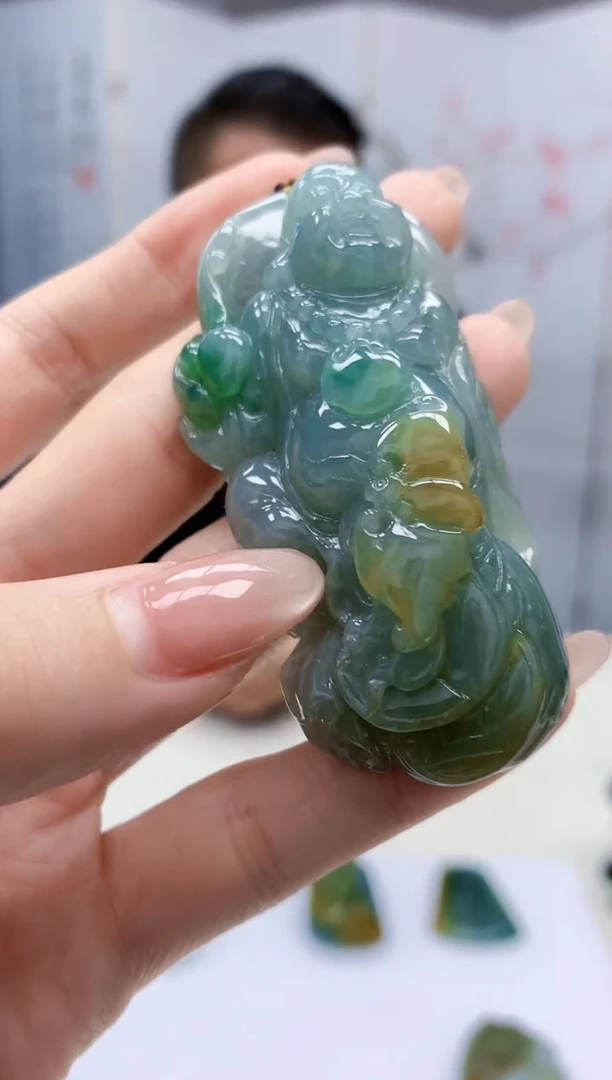 【闪购商品】定制翡翠未镶嵌4969jw-毛货挂件86
