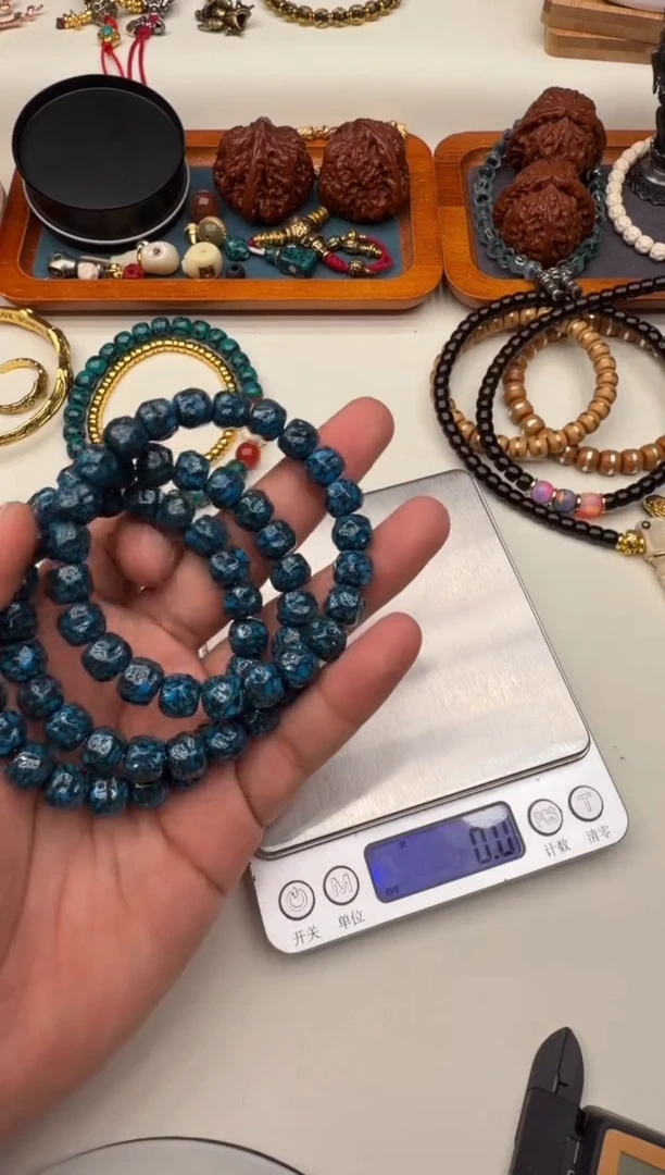 琉璃/树脂/塑料类无相网花手串19号10mm