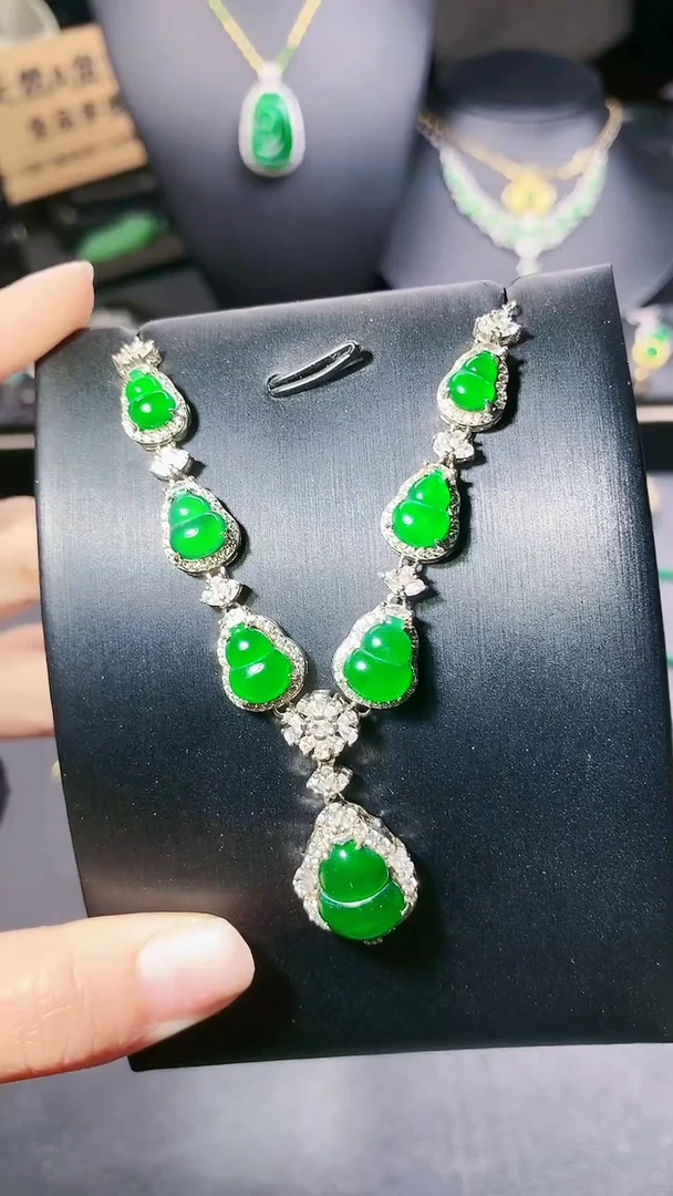 【闪购商品】翡翠项链银S925镶嵌项链