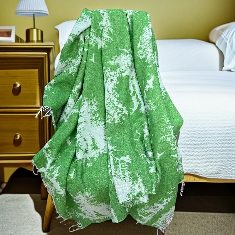 意大利保暖家居毯沙发毯3A级羊羔毛热双面加厚毛毯 田园牧歌