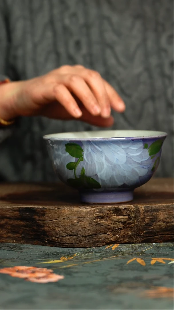 【闪购商品】杯釉下彩手工手绘同款陶器