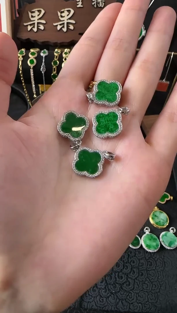 【闪购商品】翡翠颈饰银S925镶嵌吊坠/多样性发一件