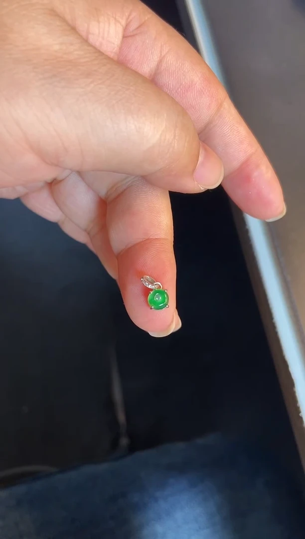 吊坠(不含链)银S925镶嵌翡翠1