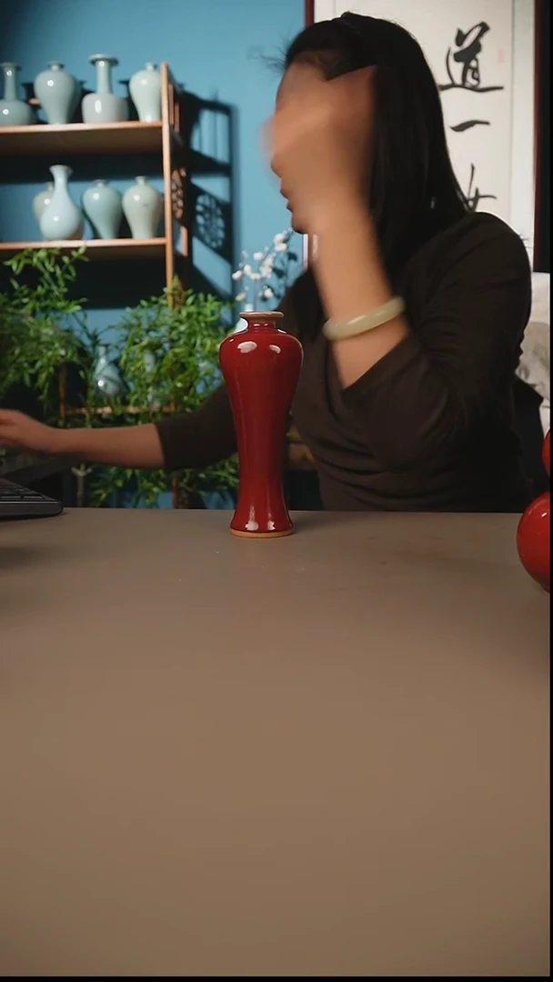 钧瓷梅瓶17公分