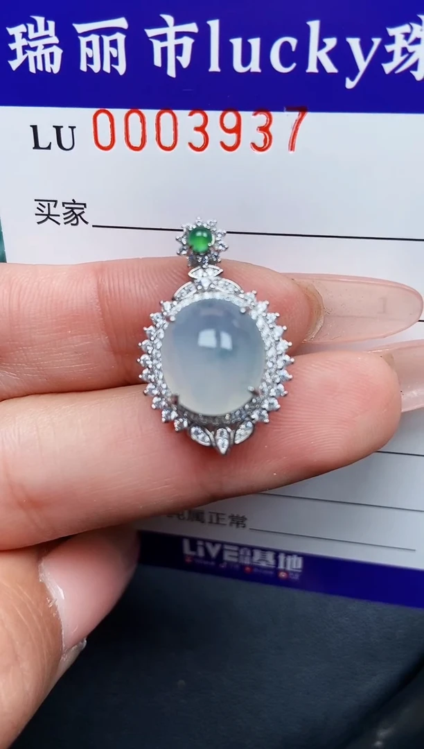 【闪购商品】翡翠颈饰银S925镶嵌3937