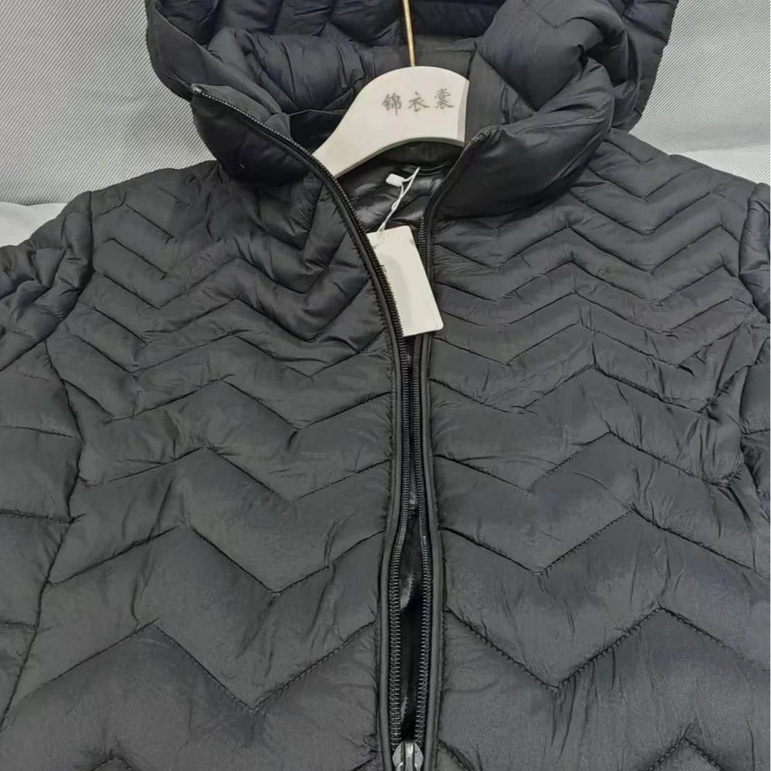 时尚休闲保暖黑色棉服(实物以直播为准）