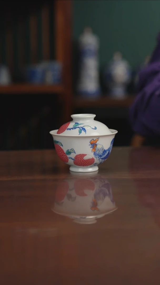 空山明月 新斗彩 大吉大利