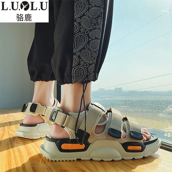 凉鞋男夏季外穿运动休闲拖鞋男士户外防滑厚底登山海边涉水沙滩鞋