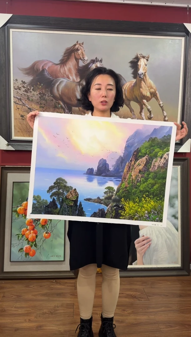 油画【62号】约50*70cm丨朝鲜原创纯手绘孤品油画丨顺丰包邮