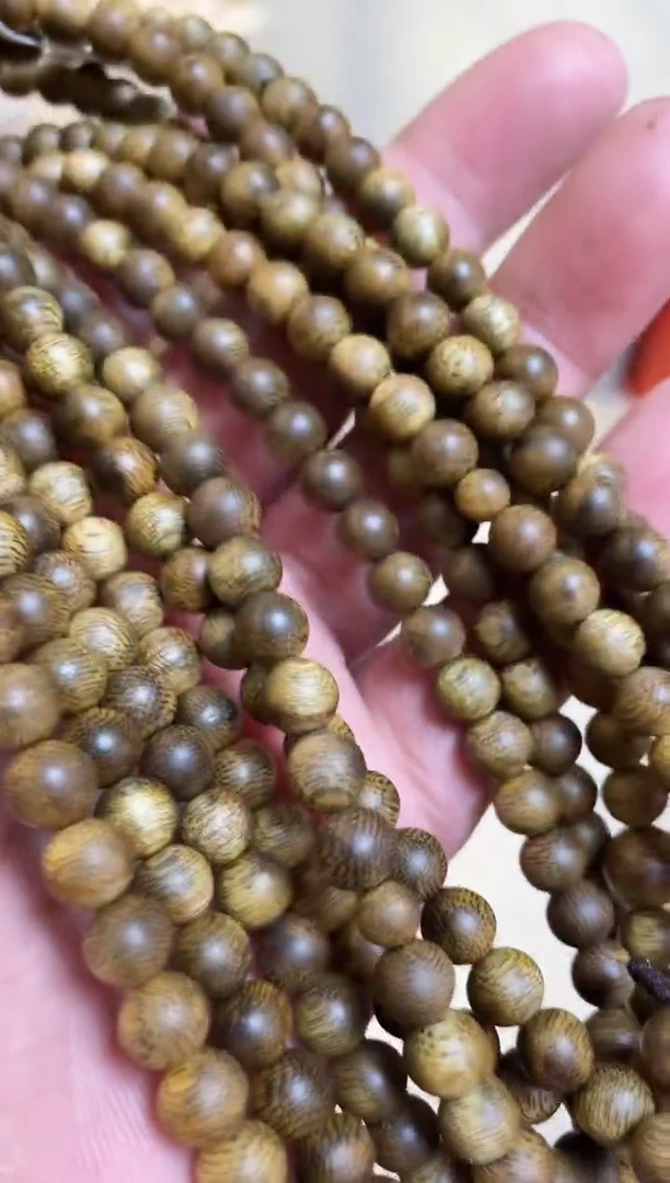 【闪购商品】沉香手串莺歌绿圆珠长串0.7多样性发其一16