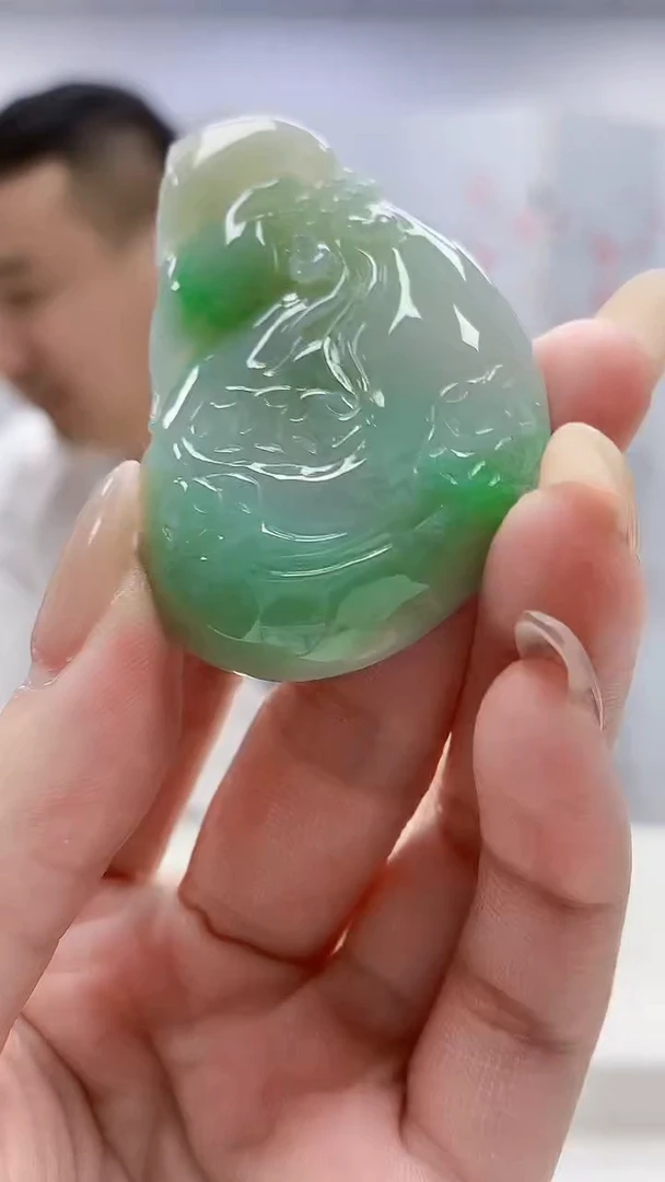 未镶嵌定制翡翠4898lr-毛货挂件49