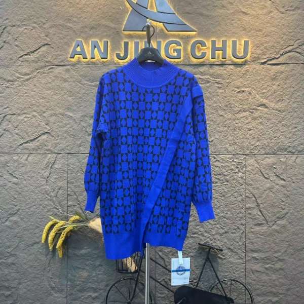 63  休闲长袖保暖女装秋冬毛针织衫圆领冬季毛衣