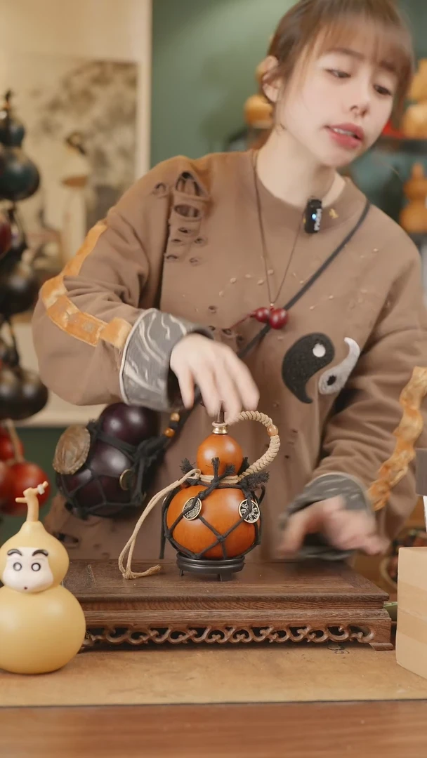 【闪购商品】68号精品天然大漆工艺防渗内胆酒葫芦~