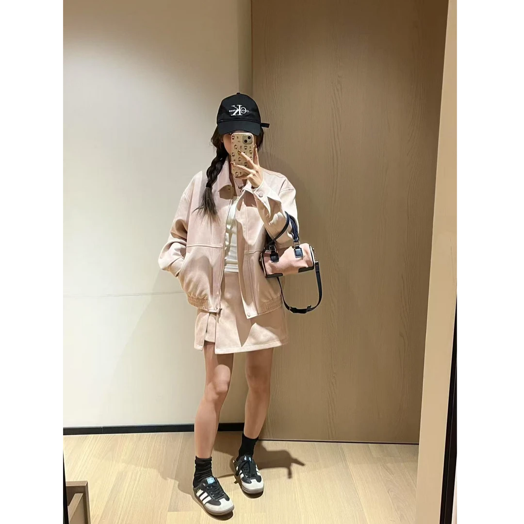 韩11早春甜酷机车韩系套装