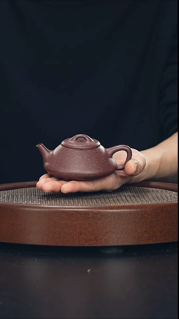 茶壶紫砂任瓢-紫玉金砂-全手工无添加（完美品）