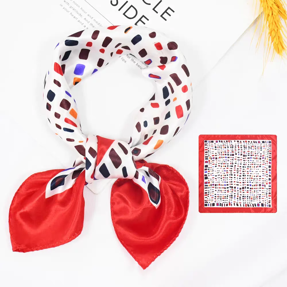 女女士装饰丝巾薄款见外包装时尚双层复古轻职风50