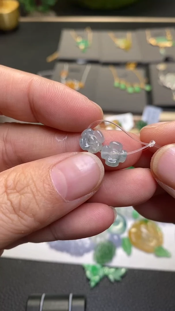 颈饰未镶嵌翡翠净货35045