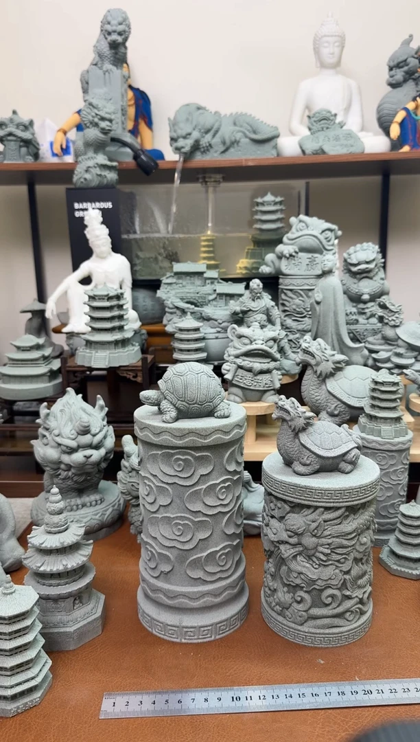 石材小号龙龟两个