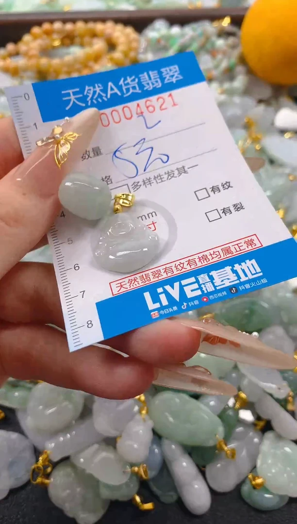 颈饰未镶嵌翡翠净货挂件-4621