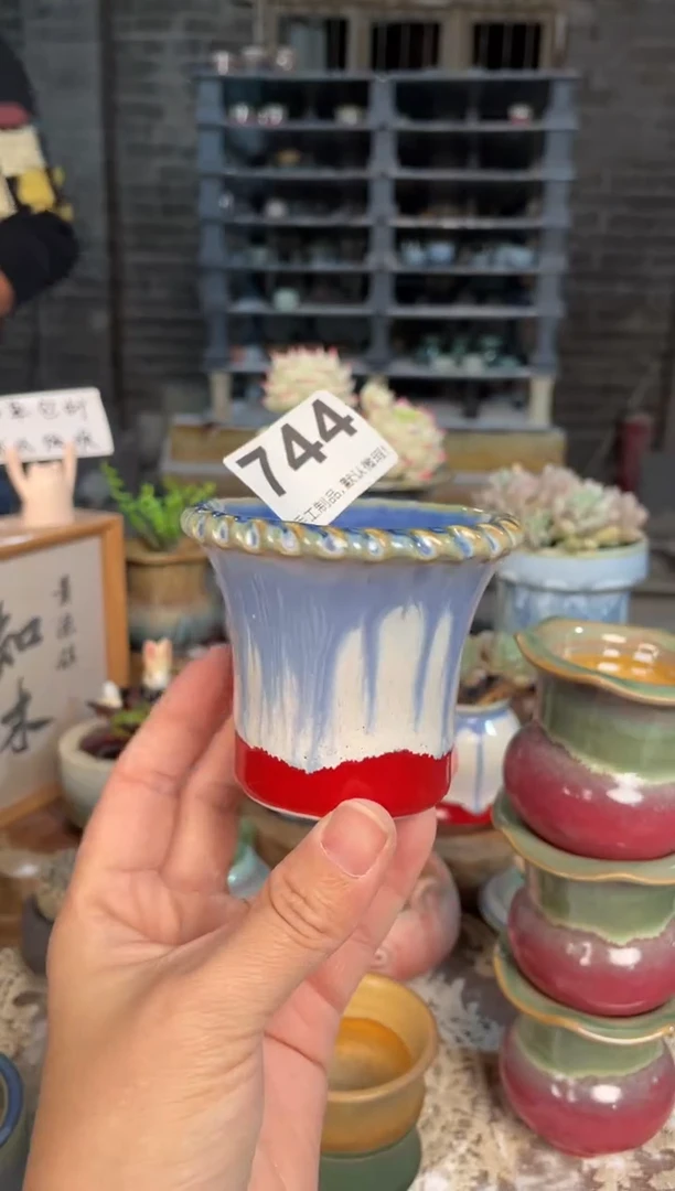 瓷片744知木小芳花盆