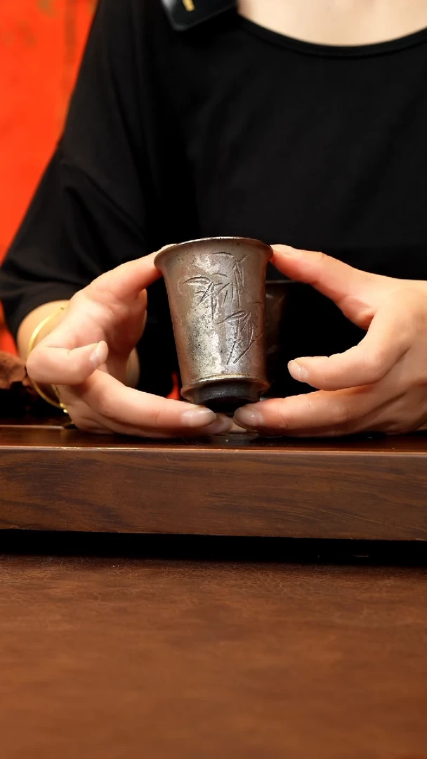 茶壶紫砂平台紫泥柴烧闻香杯15号