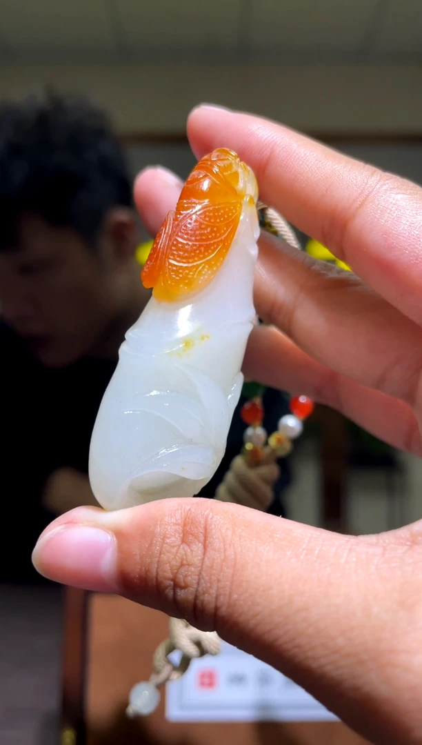 未镶嵌和田玉（糖玉）挂件用**康竹节