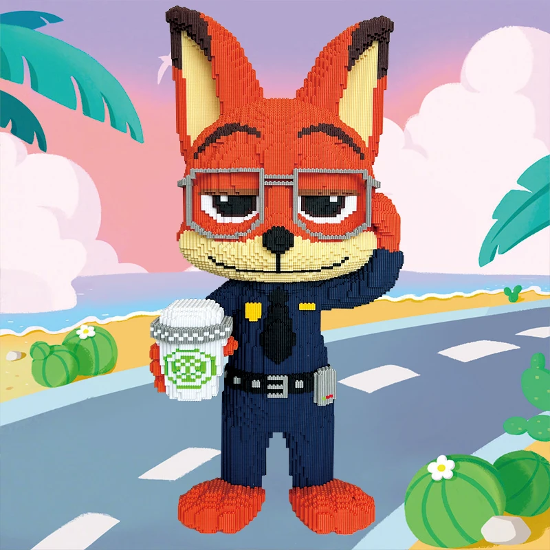 大号警官尼克系列颗粒积木儿童益智拼装男女孩手工玩具儿童思维