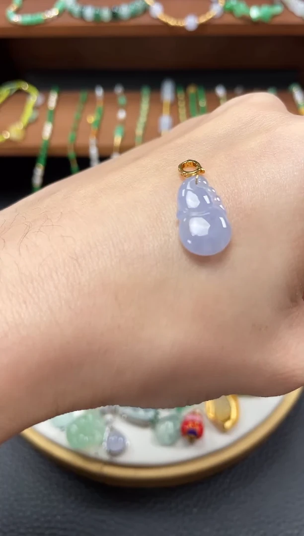 【闪购商品】翡翠吊坠(不含链)18K金镶嵌一个   JK313