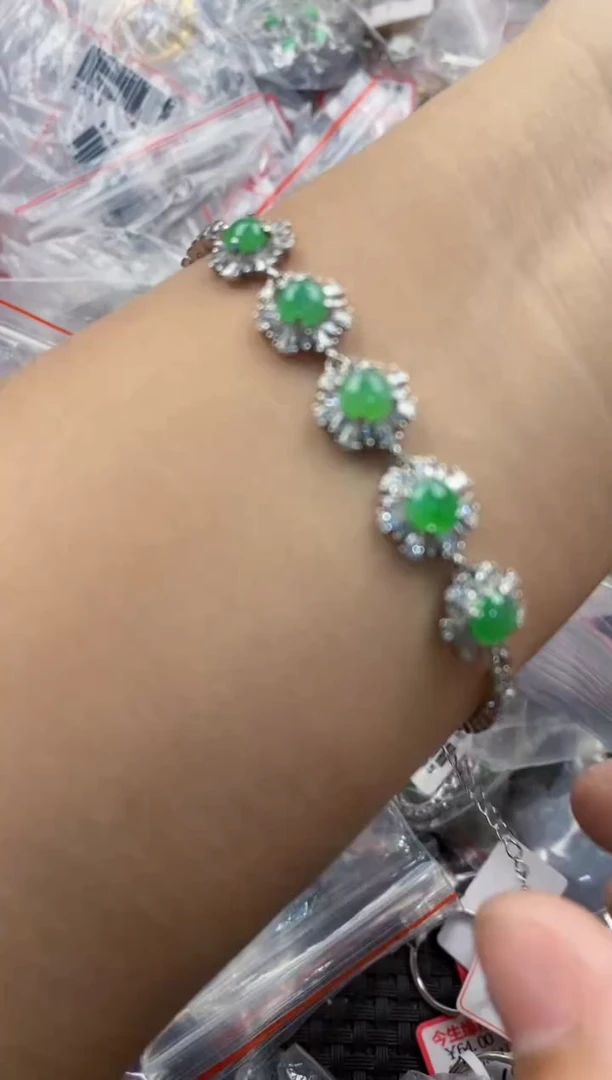 银S925镶嵌戒指翡翠999   4