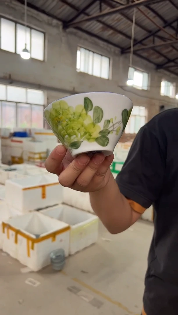 碗景德镇高温釉下手绘陶瓷