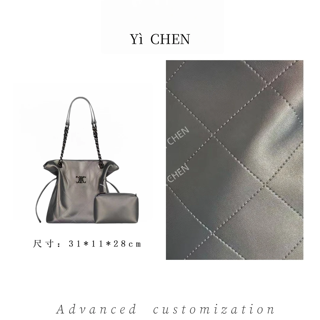 【Yì CHEN】GQ-8976-枪灰色简约时尚女士新款轻奢单肩斜跨包