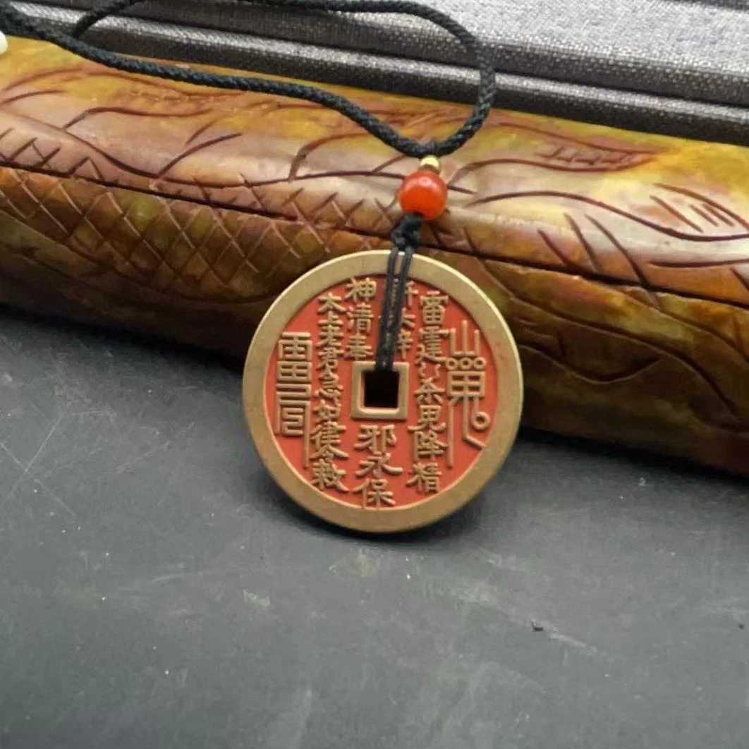 铜吊坠 黄铜吊坠山花吊坠平安顺遂挂坠