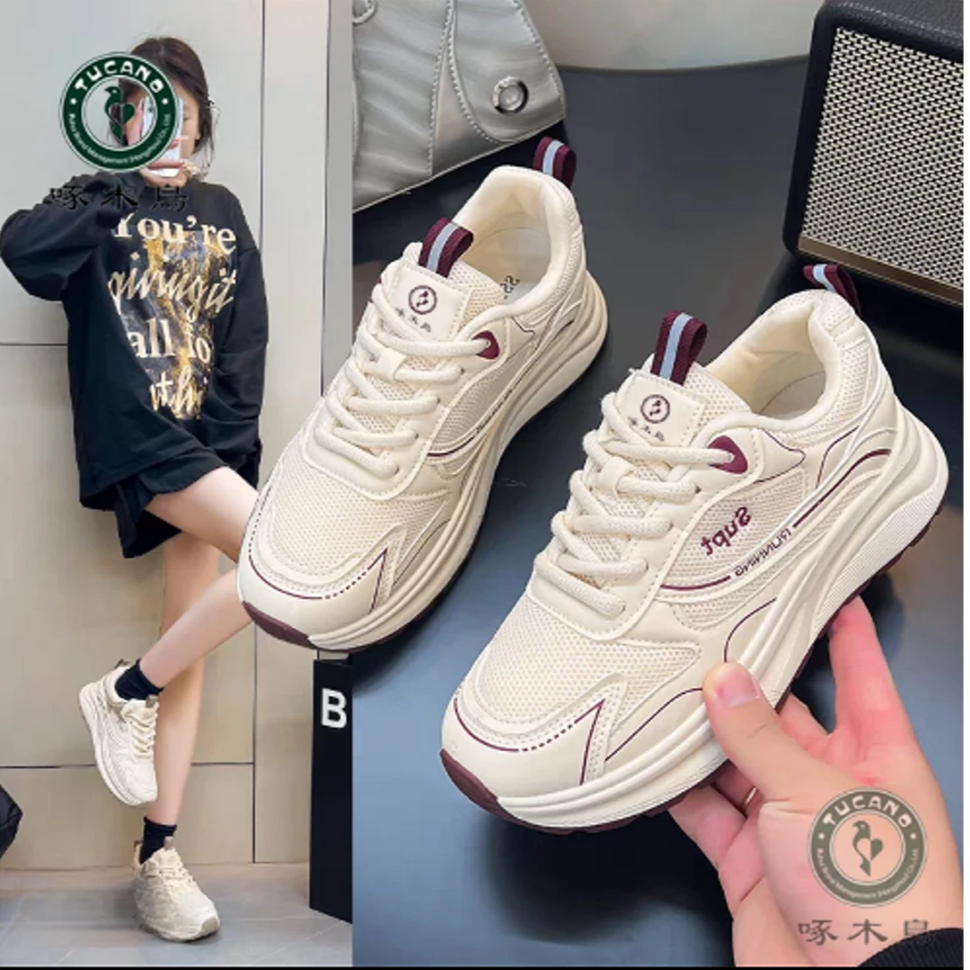 woodpecker/啄木鸟真皮小白鞋ins时尚秋季百搭休闲运动鞋阿甘鞋