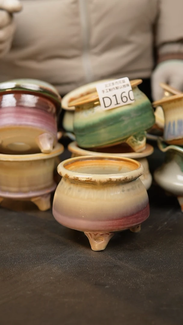 【闪购商品】瓷片160泥泥手工花盆