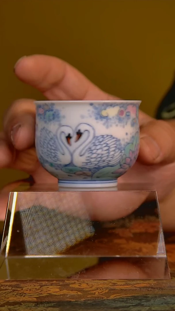 杯手工手绘杯杯很美美丽