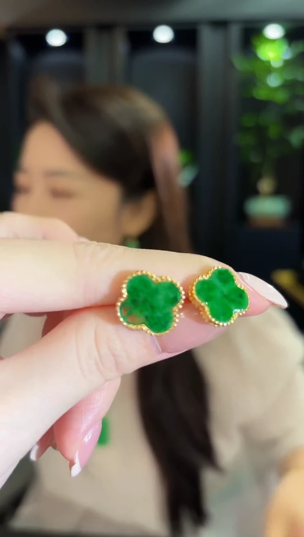 未镶嵌翡翠耳饰女* 缅甸A货/支持复检/一件