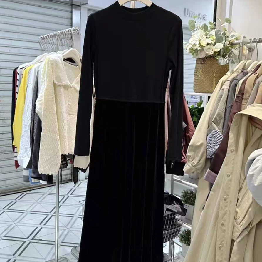 【欢姐推荐】8089新款时尚显瘦气质百搭中长款宽松裙子