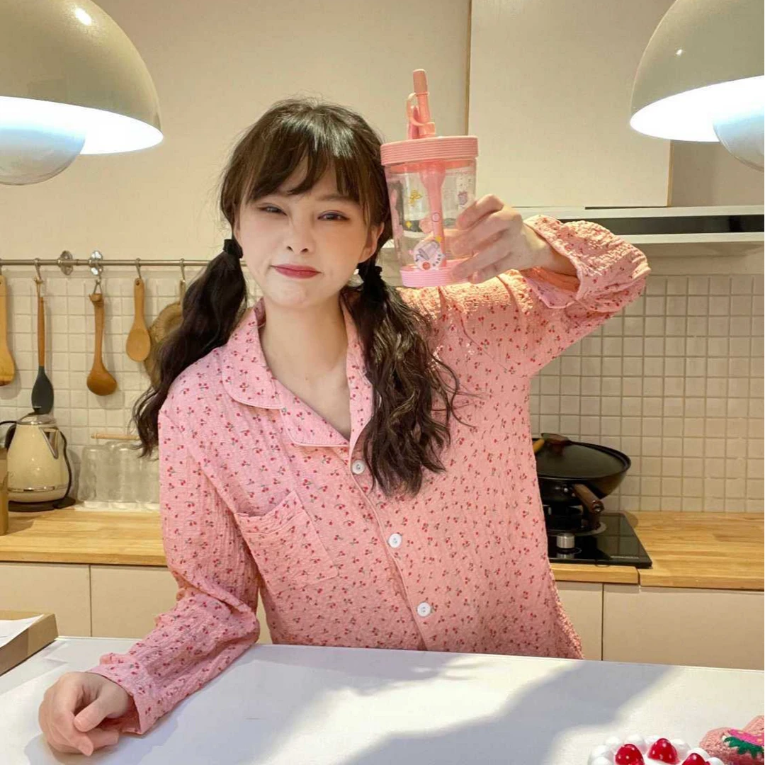 【小樱桃】2025新款春夏薄款家居服婴儿棉感泡泡纱布女开衫睡衣女