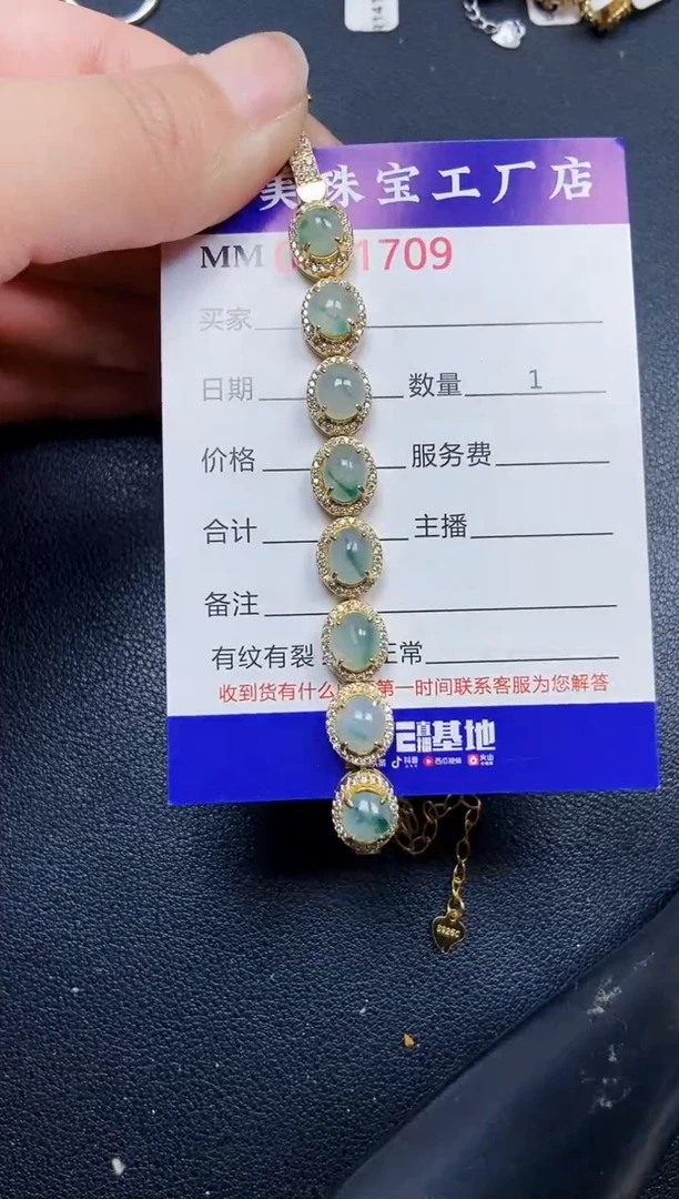 翡翠银S925镶嵌颈饰1709