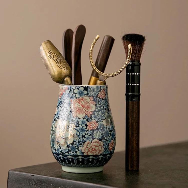 陶瓷汝窑万花茶道六君子功夫茶具用品配件泡茶工具茶刀茶夹茶刷勺