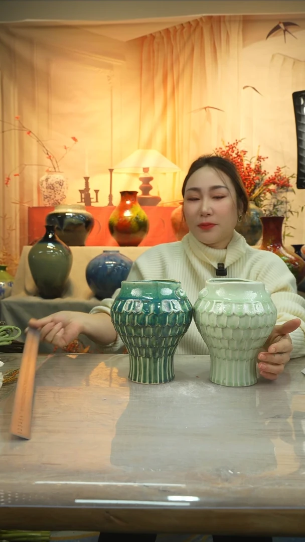 套组高19口11高温陶瓷花瓶