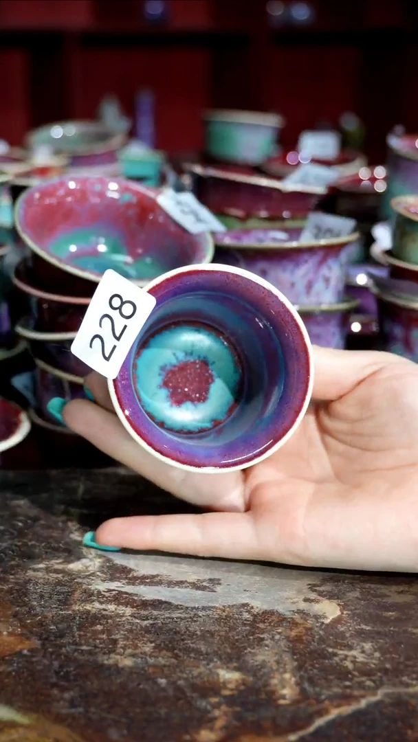 摆件精品窑变钧瓷茶器