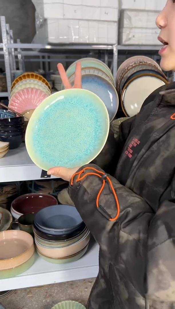 陶瓷外贸尾货瑕疵满20包邮X2小盘