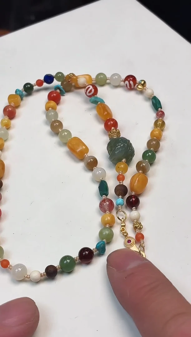 琥珀颈饰未镶嵌K80蜜蜡项链