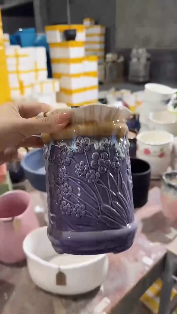 高温陶瓷花盆+E9