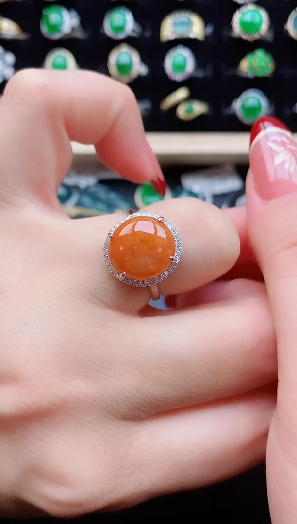 【闪购商品】翡翠戒指银S925镶嵌12121