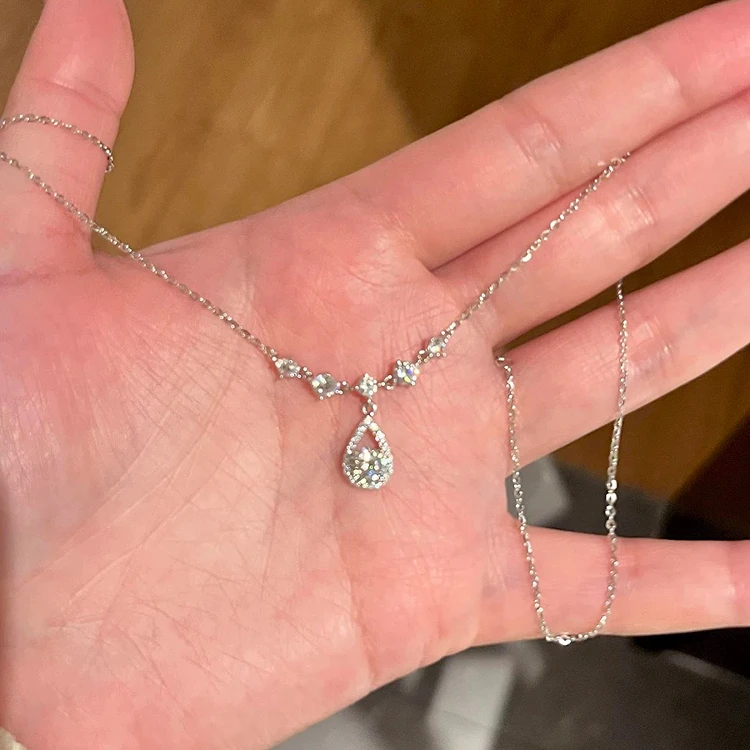 铜合金项链 「鱼人之泪」项链超闪轻奢小众精致配饰送女友闺蜜礼物